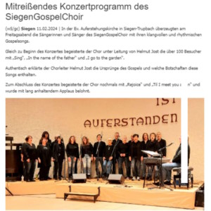 Gospelkonzert 2024 Trupbach